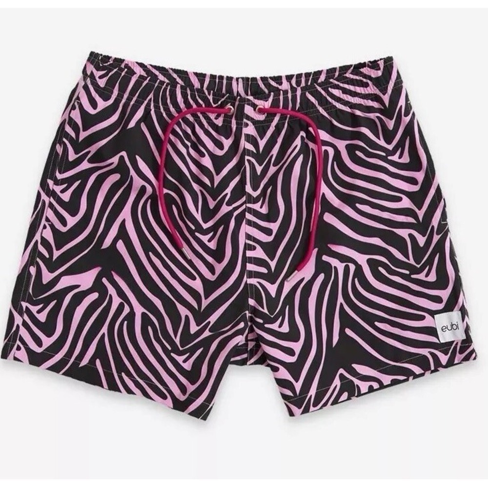 Eubi Magical Swim Shorts Men XXL Stretchy Pink Zebra Heat Reactive Color Change - Picture 5 of 15
